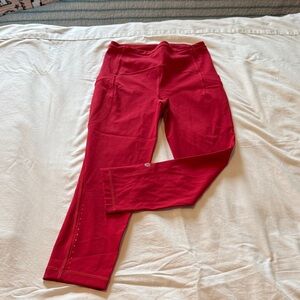 Lululemon Swift Speed High Rise Crop 21" Luxtreme Dark Red Size 4